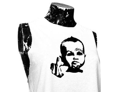 Racerback 'Baby' Cropped Tank - White